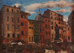 Cidade by Emeric Marcier, 1951, óleo sobre tela, offered Jun 2020