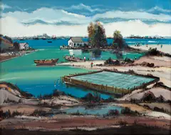 Iguabinha by Sílvio Pinto, 1964, óleo sobre tela, offered Jun 2020