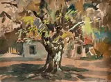 Casa da Fazenda by Benedito José Tobias, aquarela sobre papel, offered Jun 2020