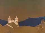 Yuji Tamaki, Paisagem de Ouro Preto, óleo sobre tela