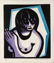 Di Cavalcanti, Nu Feminino, xilogravuras guacheadas