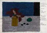Eleonore Koch, Vaso de Flor, 1993, pastel sobre papel