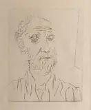 Candido Portinari, Cabeça de Velho, gravura em metal