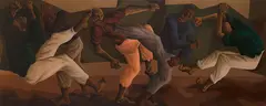 Capoeira by Clóvis Graciano, 1957, óleo sobre tela, offered Jun 2020