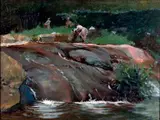 Santa Olalla, Queda D‘água, 1895, óleo sobre madeira