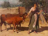 Carlos Reis, Os Bezerros, 1925, óleo sobre tela