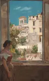 Belmiro de Almeida, Mulher na Janela, 1888, óleo sobre tela