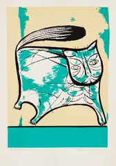 Aldemir Martins, Gato, 1958, serigrafia