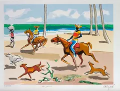 Na Praia by Carybé, serigrafia, offered May 2020