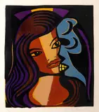 Di Cavalcanti, Figura Feminina, xilogravura