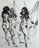 Flavio De Carvalho, Figuras, 1972, litografia