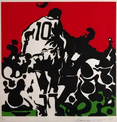 Futebol by Maurício Nogueira Lima, 1972, serigrafia, offered May 2020