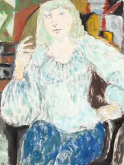 Figura Feminina by Henrique Boese, 1968, óleo sobre madeira, offered May 2020