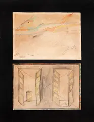 Trosco by Ivald Granato, desenho à lapis e aquarela, offered May 2020