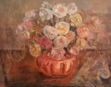 Vaso de Flores by Helena P.s. Ohashi, 1963, óleo sobre tela, offered May 2020
