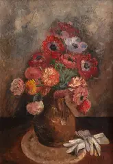 Vaso de Flor by Hilde Weber, óleo sobre tela, offered May 2020