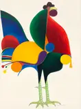 Galo by Aldemir Martins, 1971, acrílica sobre tela, offered May 2020