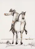 Vaqueiro by Aldemir Martins, 1979, guache e nanquim sobre papel, offered May 2020