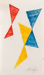Alfredo Volpi, Sem Título, têmpera sobre cartão
