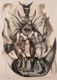 Sem Título by Di Cavalcanti, 1963, nanquim sobre papel, offered May 2020