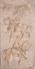 Cavaleiros by Carybé, placa de cimento, offered May 2020