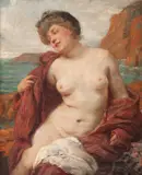 Edward Zier, Nu Feminino, óleo sobre tela