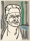 Aldo Bonadei, Auto Retrato, 1971, xilogravura