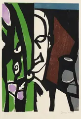 Aldo Bonadei, Sem Título, 1971, xilogravura