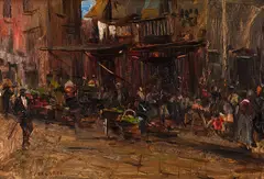 Cidade by Nicolas De Corsi, óleo sobre tela, offered Mar 2020