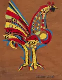 Galo by Aldemir Martins, serigrafia sobre madeira, offered Mar 2020