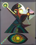 Miguel Santos, Mãe Verde I, 1989, óleo sobre tela