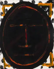 Série Africana by Artur Barrio, 1982, acrílica sobre papel, offered Mar 2020