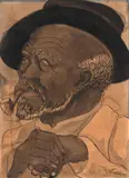 Velho by Rubens Fonseca Trinaz Fox, nanquim sobre papel, offered Mar 2020