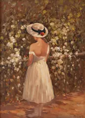 Bailarina by Zélio Andrezzo, óleo sobre tela, offered Mar 2020