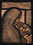 Raimundo de Oliveira, Cena Biblíca, 1959, técnica mista sobre papel