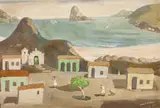 Aldeia a Beira Mar by Fulvio Pennacchi, 1986, óleo sobre placa, offered Mar 2020