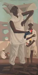 Homem com Pássaro by Clóvis Graciano, 1968, óleo sobre tela, offered Mar 2020