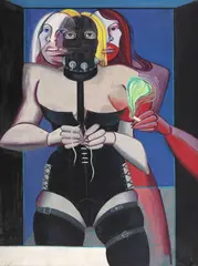 Mulheres by Maria Helena Chartuni, 1974, óleo sobre tela, offered Mar 2020