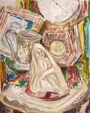 Tito Alencastro, Natureza Morta com Relógio, os Objetos e o Tempo, 1973, óleo sobre tela