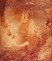 Figura by Carlos Araujo, óleo sobre madeira, offered Mar 2020