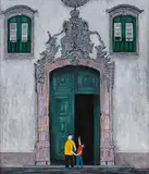 Yasuichi Kojima, Frontal da Igreja São Francisco de Assis, 2016, óleo sobre tela