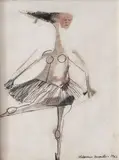 Bailarina by Aldemir Martins, 1967, acrílica sobre tela, offered Mar 2020