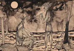 Cangaceiros by Aldemir Martins, 1953, naquim sobre papel, offered Mar 2020