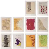 Dança Nô- Álbum Yú-Gen by Tomie Ohtake & Haroldo De Campos, 1998, água-tinta e serigrafia, offered Mar 2020