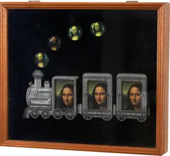 Mona Lisa by Nelson Leirner, 2003, caixa de madeira revestida em veludo com bottons, offered Mar 2020