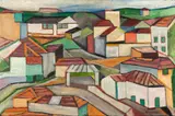 Casarios by Aldo Bonadei, 1973, óleo sobre tela, offered Mar 2020