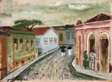 Alfredo Volpi, Sem Título, óleo sobre cartolina