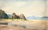 Benedito Calixto, Praia, óleo sobre tela