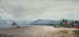 Benedito Calixto, Praia José Menino - São Vicente, 1890, óleo sobre tela