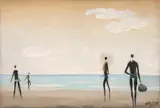 Carybé, Praia, óleo sobre tela